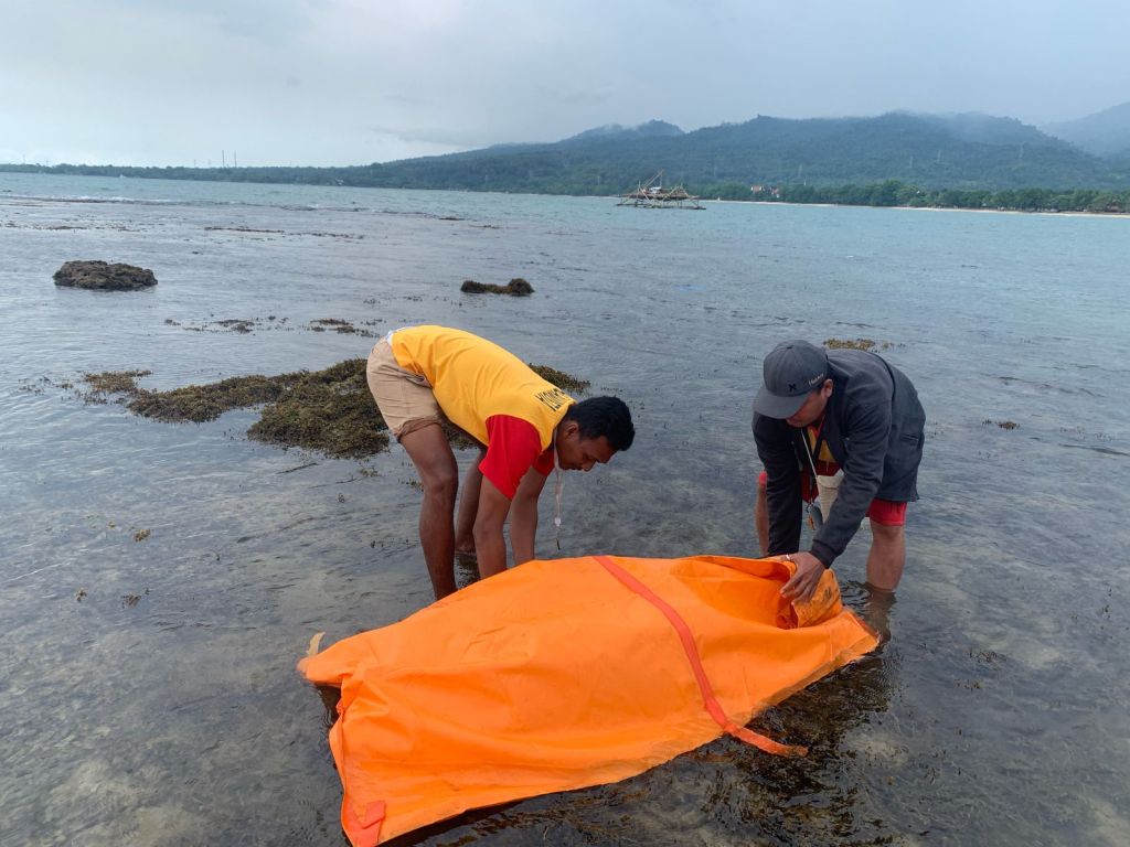 Korban Terseret Ombak di Pantai Lippo Carita Kini sudah di temukan.